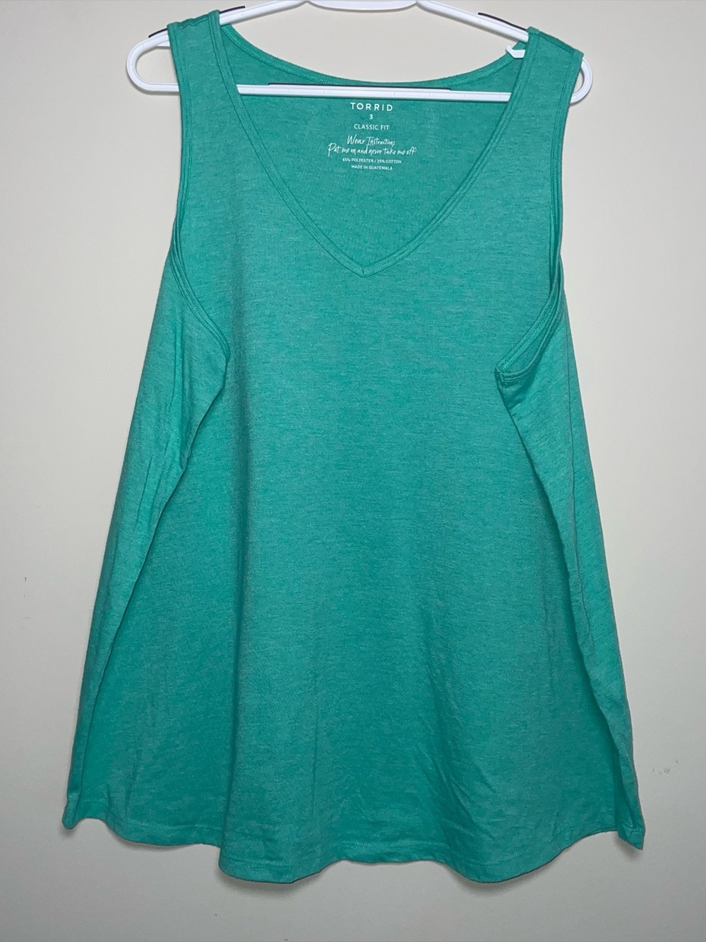 Torrid 3 Teal Sleeveless Cotton Blend V Neck Top Summer Basics
